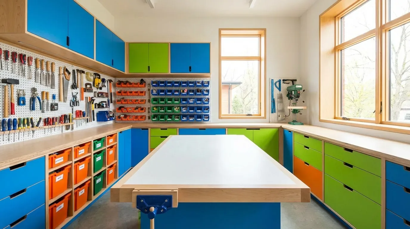 Workshop tool storage and organization